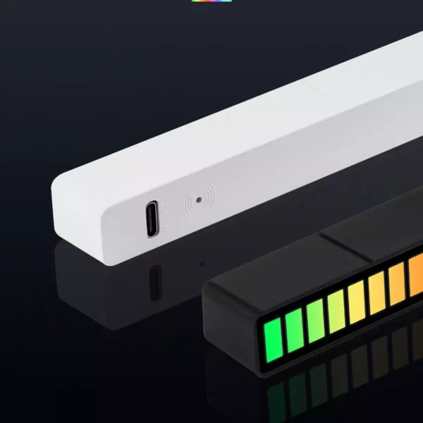 Barra de Led RGB Rítmica Recarregável Music Microfone Embutido Knup