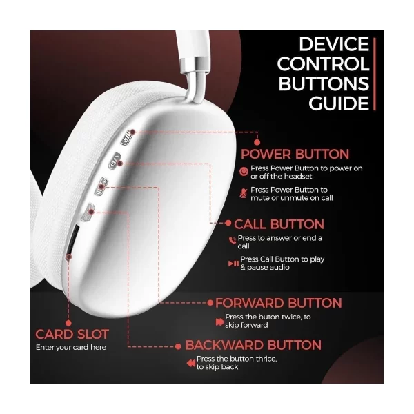Fone de Ouvido Bluetooth P9 com microfone Headphone