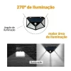 Luminária Solar com 100 Led com Sensor de Presença