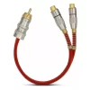 Cabo Y Rca Blindado Tech One 1 Macho 2 Fêmeas Vermelho