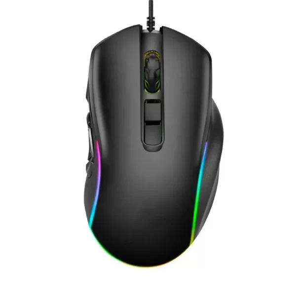Mouse Gamer 7200DPI 10 Botões Macro LED RGB Com Fio Alta Precisão Ergonômico Ajustável Para Jogos PC Notebook