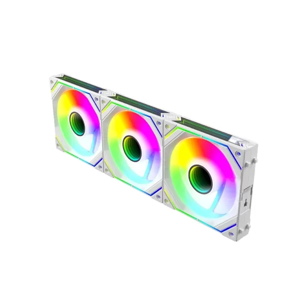 Wovibo 120mm ventiladores de refrigeração uni de argb rgb cooler ventilador pwm 4pin emenda sem fio 5v pc caso ventilador infinito espelho