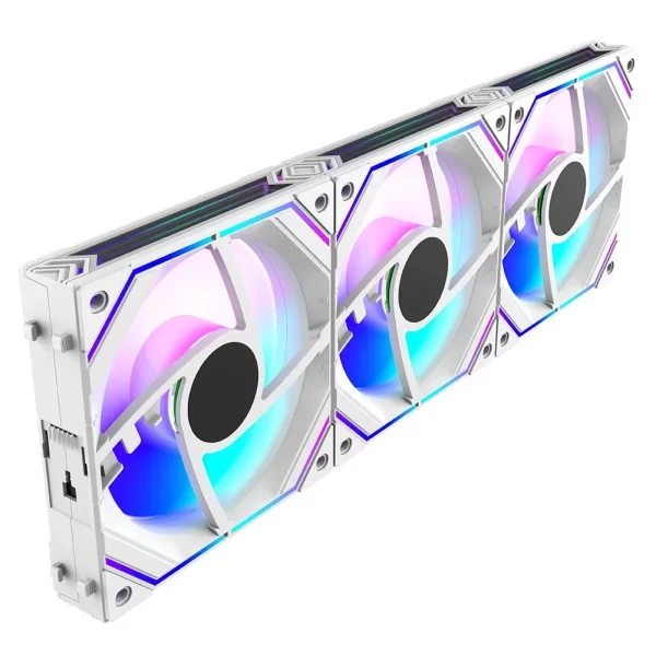 Wovibo 120mm ventiladores de refrigeração uni de argb rgb cooler ventilador pwm 4pin emenda sem fio 5v pc caso ventilador infinito espelho