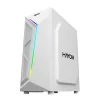 Gabinete Gamer Hayom 4 Fans S/Fonte Mid Tower ATX Vidro Temperado Branco - GB1733