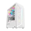 Gabinete Gamer Hayom 4 Fans S/Fonte Mid Tower ATX Vidro Temperado Branco - GB1733