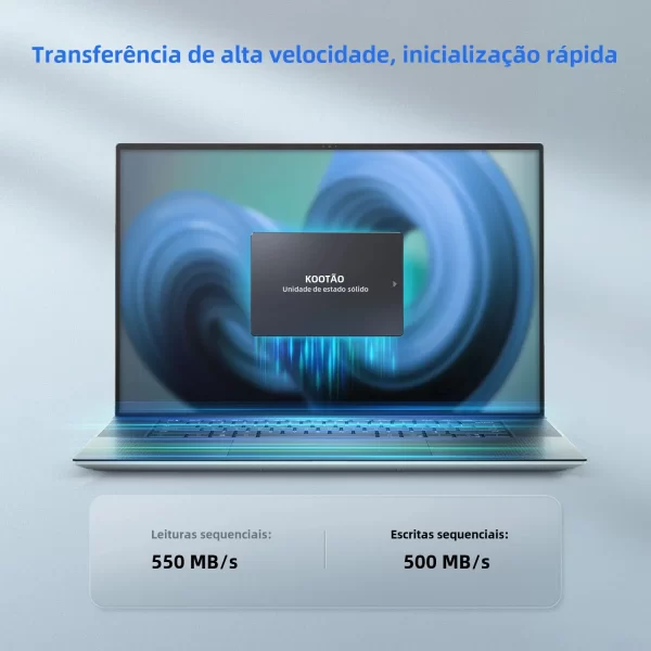 KOOTION Sata SSD 2TB 1TB 512GB 256GB 128GB SATA3 Unidade de estado sólido interna 2.5 Polegada HDD Disco rígido para laptop Desktop PC Servidor