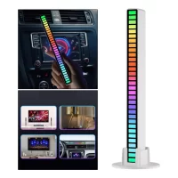 Barra de Led RGB Rítmica Recarregável Music Microfone Embutido Knup