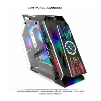 Gabinete Gamer PIXXO M-ATX, Suporta 6 coolers - USB 3.0 - LKL06P