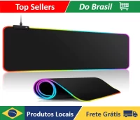 Mouse Pad Gamer Grande Speed Borda Led 7 Cores Rgb Impermeável 300mm X 800mm