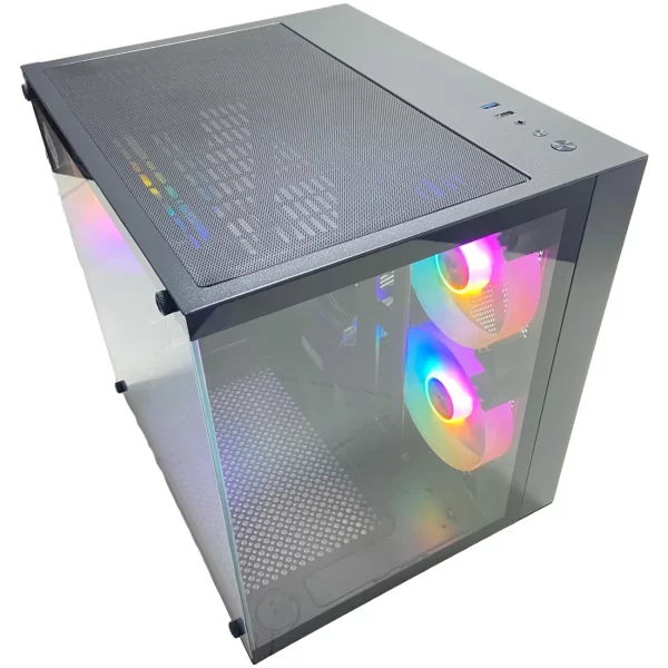 Gabinete Gamer Aquário CGH100B Com 3 FANS EW2412L41 - Sem Fonte