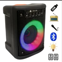Caixa caixinha de som bluetooth kts 1350 led igual jbl auto falante 3 polegadas, toca pen drive, rádio fm, conecta uma na outra