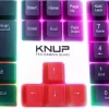 Teclado Gamer Knup Kp Te120 Rgb Led Abnt2 Branco Iluminação Teclas Português Brasil Alta Performance Resistente
