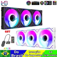 Wovibo 120mm ventiladores de refrigeração uni de argb rgb cooler ventilador pwm 4pin emenda sem fio 5v pc caso ventilador infinito espelho