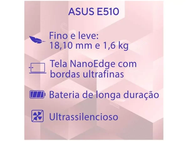 Notebook ASUS Vivobook Go 15 E510KA-BR833WS 4GB RAM 128GB eMMC 15,6" Windows 11