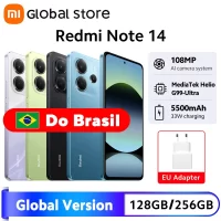 Nova versão global xiaomi redmi note 14 smartphone 128gb/256gb rom mediatek helio G99-Ultra 33w120hz amoled 108mp 5500mah