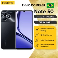 [Novidades] Realme Note 50 Smartphone 6,74''3 + 64GB 90Hz Display 5000mAh Ultra Slim 13MP AI Camera Mobile Poderoso