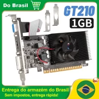 Placa de vídeo GT210 1GB PCIE X16 2.0 Placa gráfica NVIDIA GeForce GT 210 DDR3 VGA HD DVI Computador desktop com GPU GT210 64Bit 1800MHz