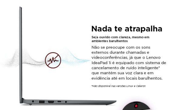 Notebook Lenovo Cloud Grey – Intel Core i3 12ª Geração
